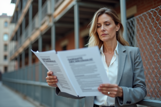 Architecte femme avec documents domage ouvrage et garantie
