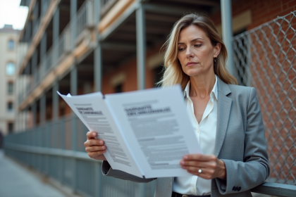 Architecte femme avec documents domage ouvrage et garantie