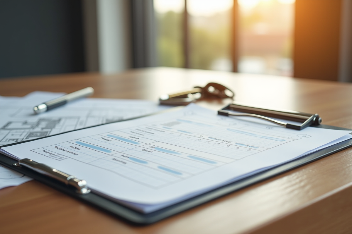 Classeur avec liste de controle inspection sur bureau moderne