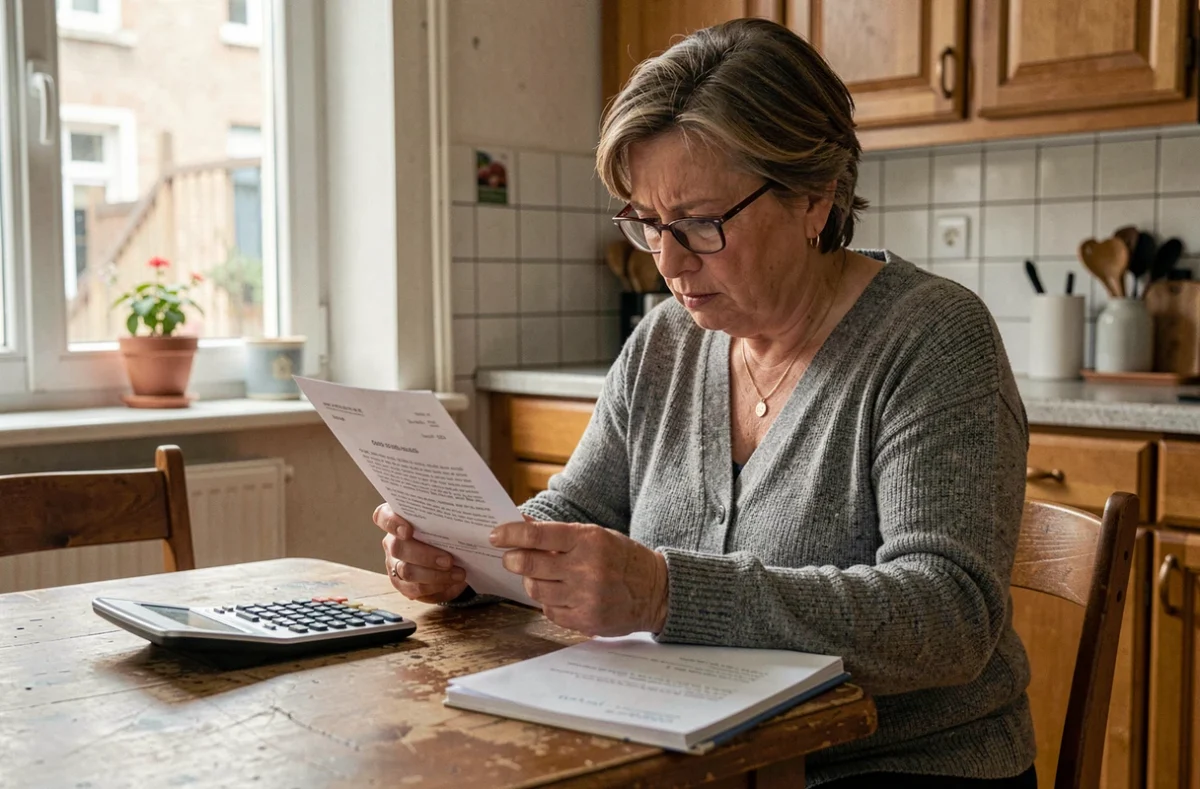 Copropriétaire lisant une lettre d'appel de fonds pour gros travaux dans son appartement