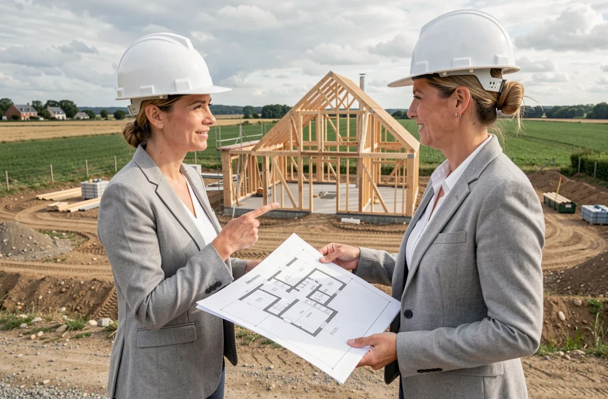 Chantier MTC Maisons Individuelles entre Nantes et Ancenis avec une chef de projet