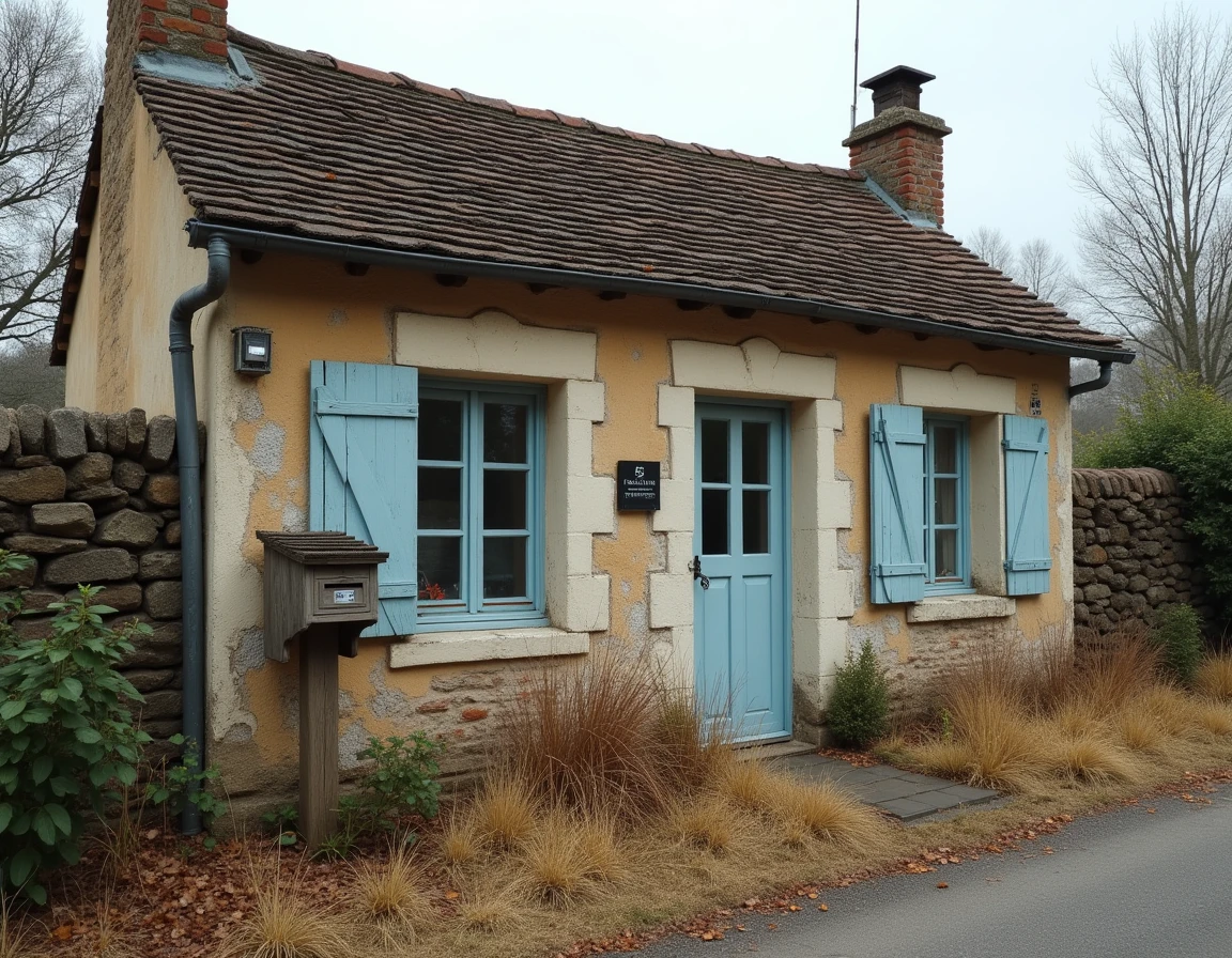 Résidence secondaire en pierre dans la campagne française pouvant bénéficier d'une exonération de taxe d'habitation