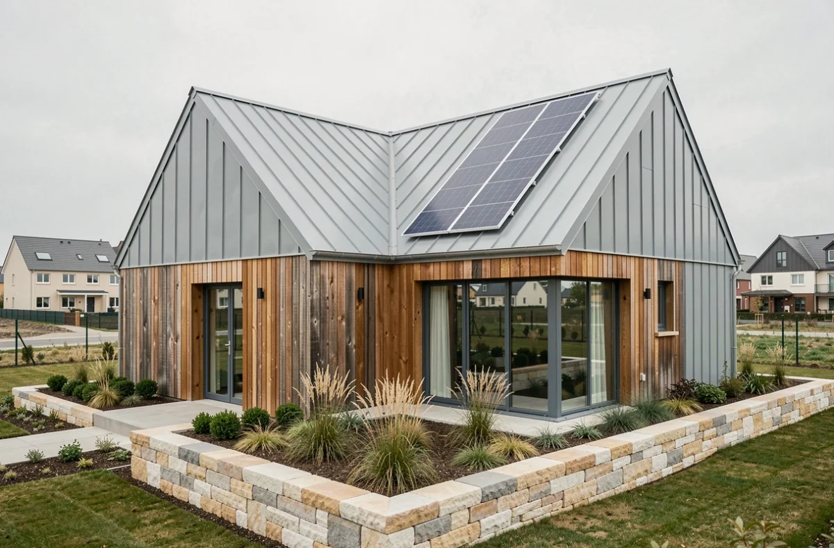 Maison individuelle bioclimatique construite par TESA Constructions en périphérie de Nantes